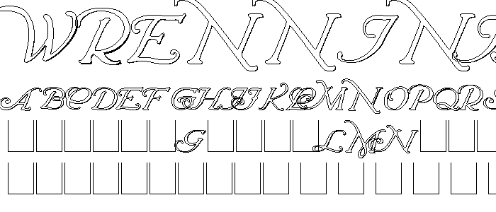 Wrenn Initials Embossed font